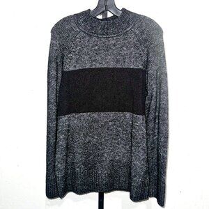 H&M Men's Turtleneck Gray and Black Sweater Size Medium